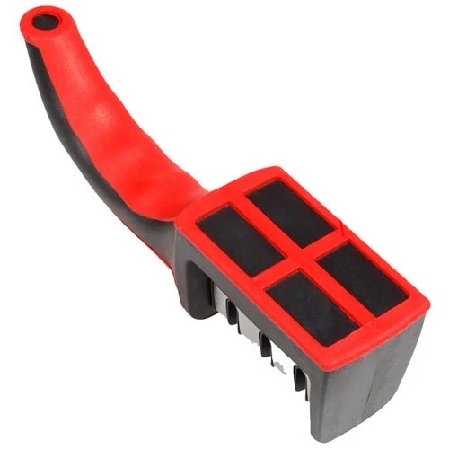 Точилка механическая Sharpener / ножеточка / двусторонняя заточка / станок / для ножей и ножниц / шлифовка / для кухни / 3 этапная заточка / ручная